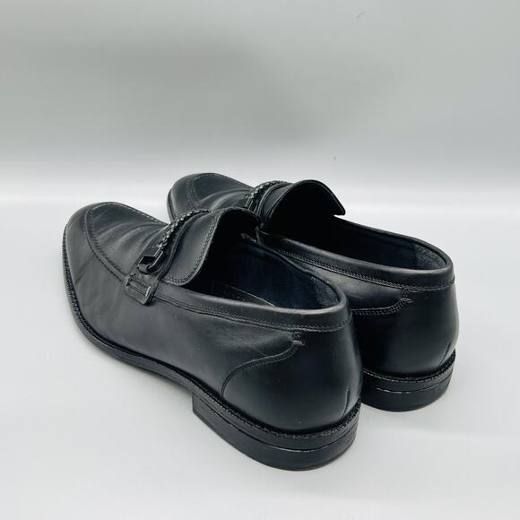 Cole Haan Shoes Men 11 Black Leather Grand 360 Woven Strap Loafers Dress Classic main image 11